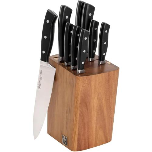 HENCKELS Fine Edge Forged Knife Block Set, 10 Piece