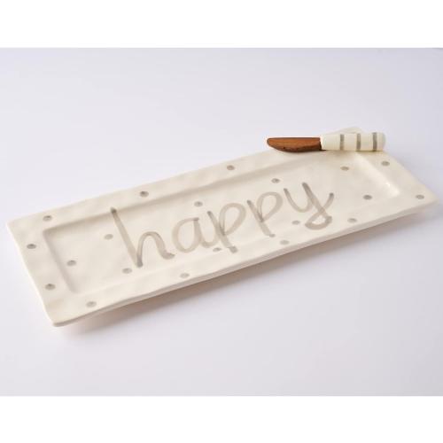 Mud Pie Happy Hostess Platter, 2 Piece Set