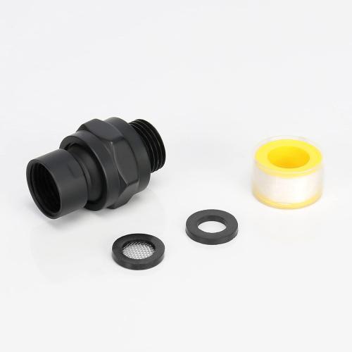 NearMoon Shower Head Swivel Ball Adapter - Solid Brass Shower Connector Ball Joint Adjustable Universal Shower Arm Extension Component (Matte Black)