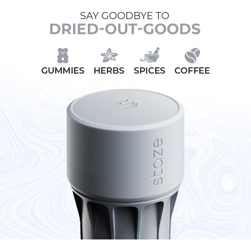 Staze Preserve Vacuum Sealed Storage Jars (148ml) | Food Storage Container with Protection - (CLOUD)