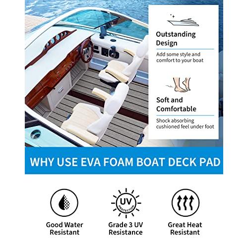 OCEANBROAD Boat Flooring 96''x16.8''/28.8''/36''/45.6''