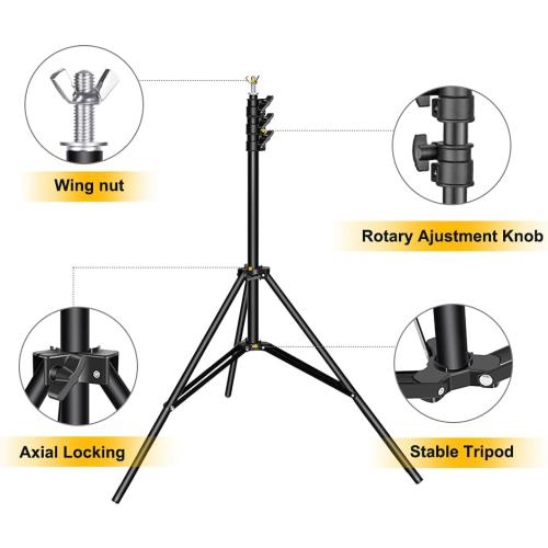 Backdrop Stand for Parties, 8.5x10ft Adjustable Background Support System for Events Decoration, Baby Shower, Photography with Spring Clamps, Backdrop Clip, Sandbag and Carrying Bag