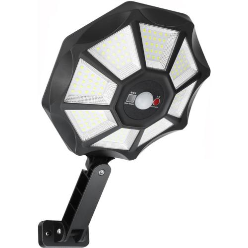 Solar Outdoor Lights, 6000k Motion Sensor Flood Light, 168 LED Waterproof Solar Powered Security Lamps