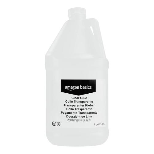 Amazon Basics All Purpose Washable Clear Liquid School Glue for Making Slime, Paper, Cardboard, Wood, Craft Projects, 128 fl oz