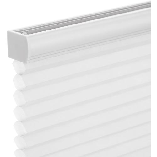Changshade Custom Cordless Cellular Shades, Light Filtering Honeycomb Shades for Windows, Pull Down Pleated Blinds, Easy to Install for Indoor Windows and French Doors, White