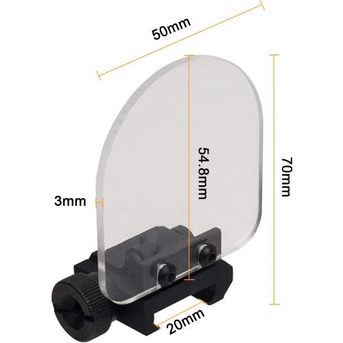 FOCUHUNTER Sight Protector for Scope Optic 3mm High Impact Shield Protector Rounded Foldable Lens Cover Shields Rail Mounted 20mm Clear Transparent Scope Lens