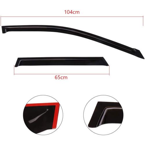 OCPTY 4Pcs Tape on Window Visor fit for 2003-2007 For Nissan Murano Side Window Deflector Rain Shade Visors