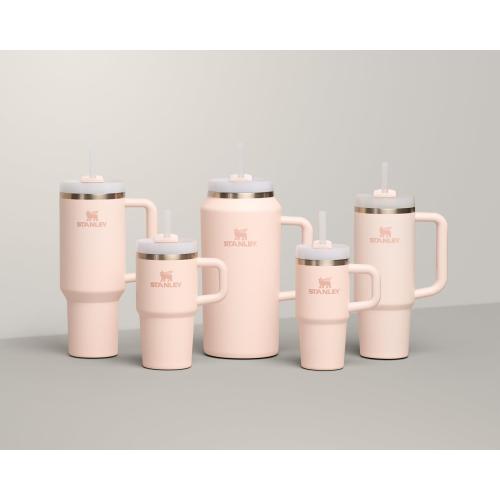 Stanley Quencher H2.0 Tumbler with Handle and Straw 30 oz | Flowstate 3-Position Lid | Cup Holder Compatible for Travel | Insulated Stainless Steel Cup | BPA-Free | Rose Quartz 2.0