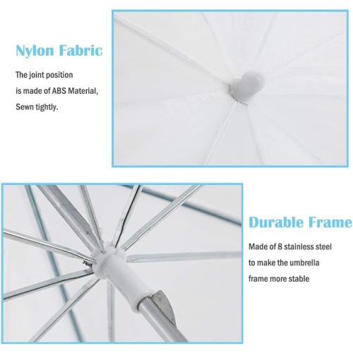 Photography Umbrella Lighting 4 Pack Kit, 33/84cm Soft White Translucent and Reflective Umbrella for Photo and Video Studio Shooting