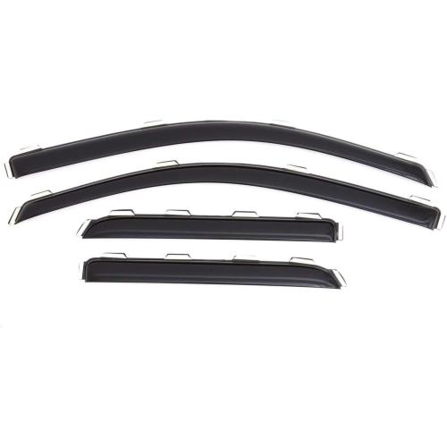 Auto Ventshade [AVS] In-Channel Rain Guards For 2014-2018 Chevrolet Silverado, GMC Sierra 1500 / 15-19 Silverado, Sierra 2500HD/3500HD DBL/EXT CAB ONLY | Window Vent Visors, 4 pcs. - Smoke | 194528