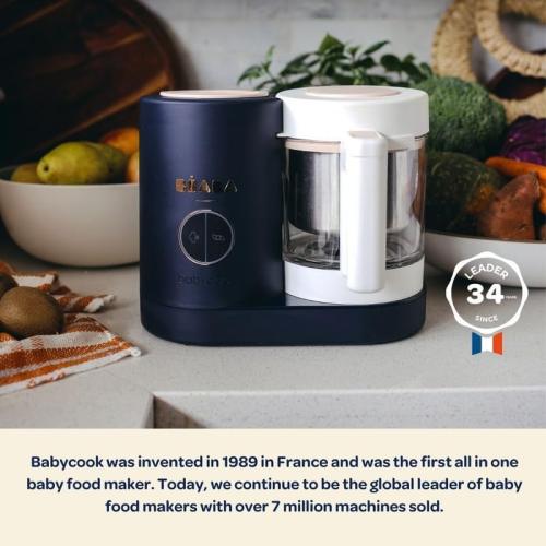 BEABA Babycook NEO Baby Food Maker, Borosilicate Glass & Stainless Steel, 42 oz. Capacity for Multi-Stage Use, Inventor & Global Leader of Baby Food Processors, Trusted for over 35 years, Midnight ‼️has mild stains ‼️