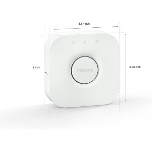Philips Hue Bridge, Unlock The Full Potential of Hue Bridge System, Multi-Room and Out-of-Home Control, Create Automations and Zones, Smart Lighting Hub, Works with Voice and Matter-Compatible