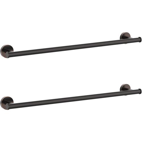 Cilee 2 Pieces Oil Rubbed Bronze Towel Bar Set, Hand Towel Holder Bathroom Hardware Set,24 Inch Towel Racks for Bathroom,Stainless Steel Wall Mount