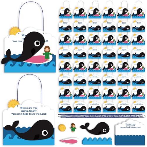 Wenqik 24 Pcs 24 Pcs Jonah and Whale Craft Kit Kids Bible Story Activities