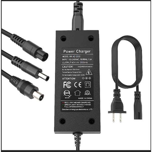 EVAPLUS SGS Certified 42V 2A Fast Charger with 3-Prong 0.31 Plug | for 36V Lithium Batteries- Compatible with Pocket Mod, Sports Mod, Electric Scooters