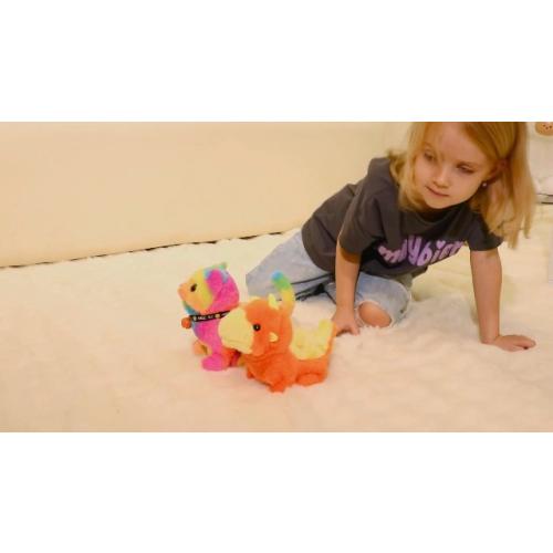 Hopearl Walking Duck Pet Quack Duckling Interactive Electronic Plush Toy Farm Animals Animated Gifts for Toddlers Birthday, Yellow, 8''