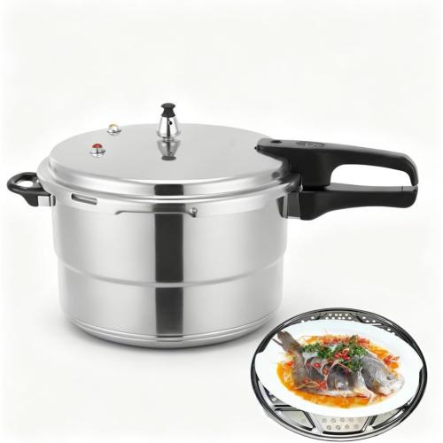 Small Pressure Cooker, Mini Aluminum Alloy Pressure Cooker with Magnetic bottom, Safety and Durable Compact Pressure Canner compatible for induction cookers and gas stoves (4L)