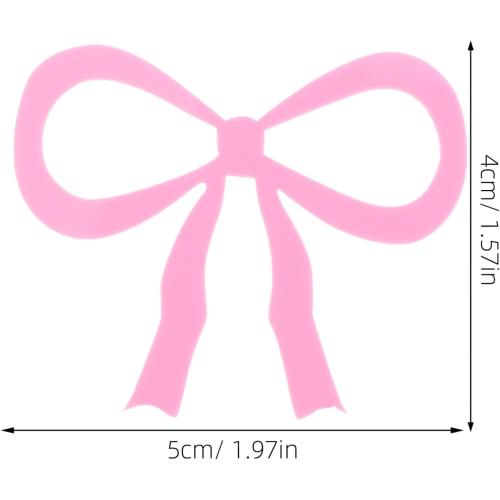 ABOOFAN 20pcs Acrylic Bow Wine Glass Charms Coquette Bow Drink Tags Bowknot Drink Markers for Birthday Party Decorations