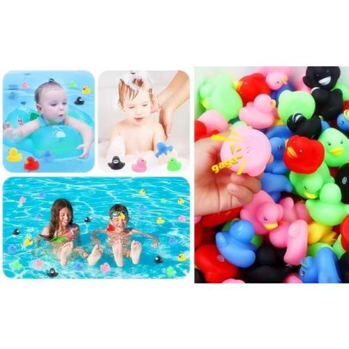 31 Pcs Multicolored Mini Multicolor Rubber Ducks Baby Bath Ducky Bathtub Pool Squeaky Little Duck Toys for Shower/Party Decoration Supplies/Birthday (1.5x 1.4 x 1.2)