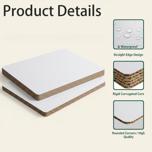 8PCS Rectangle Cake Boards,13.75 x 9.75 Inch White Greaseproof Cardboard, Disposable Half Sheet Cake Board Trays for Sheet Cakes, Pastries, Bakery and Catering