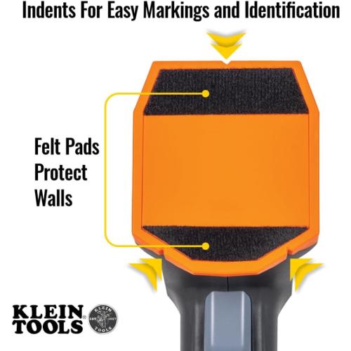 Klein Tools ESF100 Electronic Stud Finder and Wall Scanner with Bubble Level, for Wood and Metal Studs, Bright Green LEDs, Batteries Included