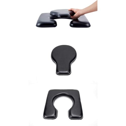 FOKER Universal PU Commode Seat Cushion, Sponge Padded Toilet Cushion for Bedside Commodes, Chair, Shower Wheelchair,C Shape, for Elderly, Handicapped or Disabled (A)