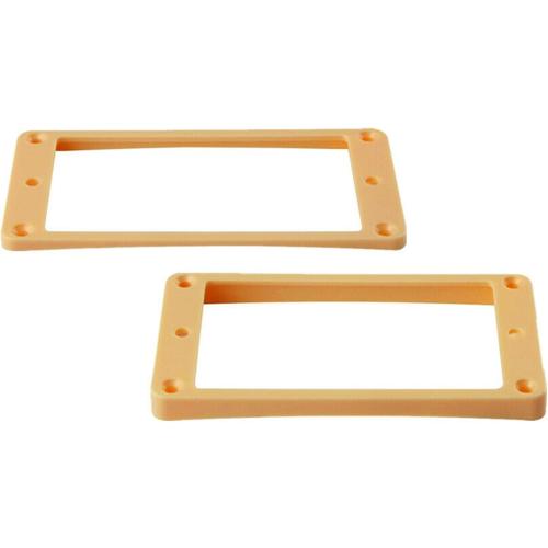 Guitar Humbucker Pickup Ring Curved Flat Bottom Black Yellow White Red Plastic Frame 2pcs Neck Bridge Pickup Cover