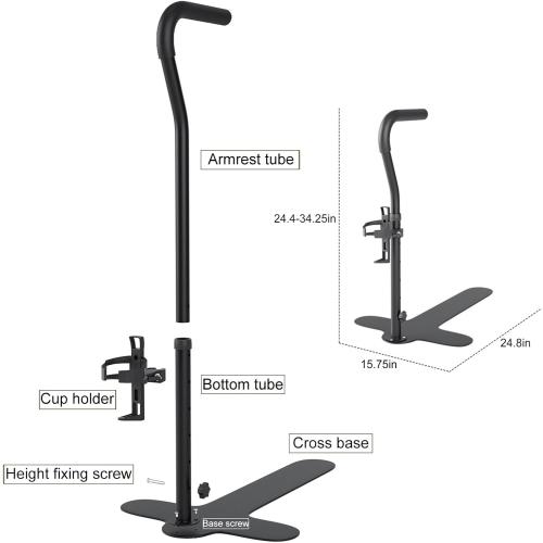 Couch Stand Assist for Elderly, 6-Level Height Adjust Chair Assist with Cup Holder, Mobility Standing Aid Sofa Standup Support for Patients, Seniors and Disabled (Black)