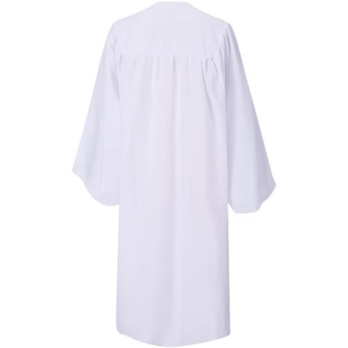 SAMDEEMI Unisex Size 42 White Adult  Matte 2026 Graduation Gown and Cap Set with Tassel for High School and College Bachelor 12 Colors
