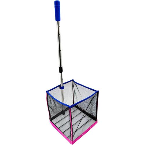 Black Pink and Blue Yiju Pickleball Ball Retriever Gatherer Balls Pick up Tool Telescopic Rod Large Capacity Pickleball Ball Collector