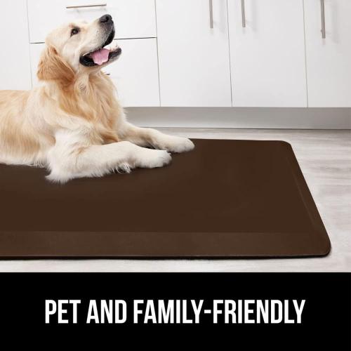 GORILLA GRIP Comfortable Cushioned Kitchen Mats for Floor, 3/4 Inch Thick Ergonomic Standing Desk Anti Fatigue Mat, Waterproof and Stain Resistant Pebbled Top, Supportive Padded Foam Rug, 58x20, Brown