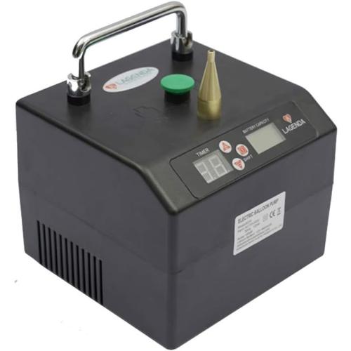 Electric Air Balloon Pump, B23 Lagenda Portable Electric Balloon Pump Balloon Inflator Party Air Blower Electric Balloon Blower Pump with Timer Battery for Party Events Decoration