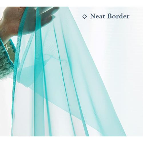 PI Turquoise Sheer Curtains 84 Inches Length with Eyelets,Polyester Voile Textured,Casual Window Backdrop for Villa/Porch 2 Panels (W52 X L84, Lake Blue)