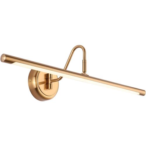 JOOSENLUX Picture Lights 24.4'' Inch Brass for Painting Display Wall Mount Brief Metal Artwork LED Wall Sconces Lamps14W(70W Eqv.),Warm White 3000K,Hardwire Swing Arm