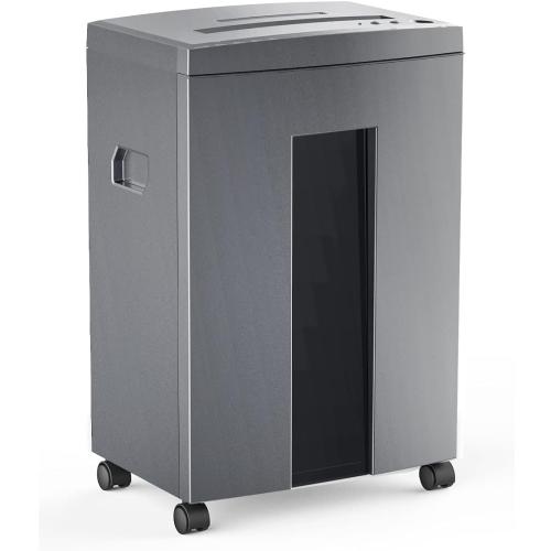 WOLVERINE 18-Sheet Shredders for Home Office Heavy Duty P-4 Security Level Crosscut Paper Shredder Paper/CD/Card Ultra Quiet Paper Shredder for Home with 6 Gallons Pullout Waste Bin SD9113(Grey ETL)
