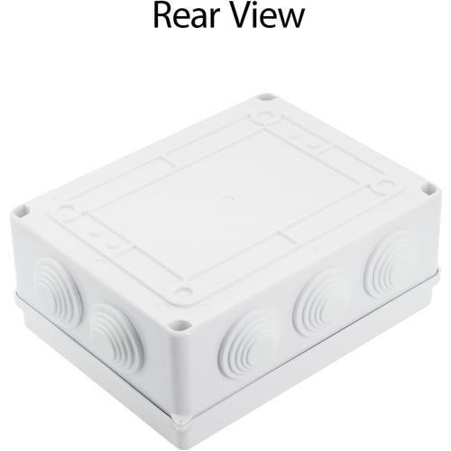 LeMotech ABS Plastic Dustproof Waterproof IP65 Junction Box Universal Electrical Project Enclosure White 7.8 x 6.1 x 3.1 inch (200 x 155 x 80 mm)
