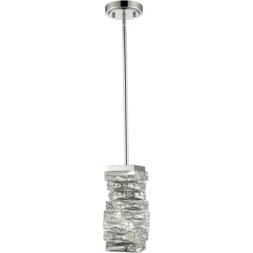 Modern Crystal Pendant Light Bathroom LED Chrome Mini Pendant Lights Kitchen Island, 8W, 4000K, NOT Dimmable