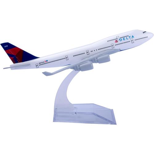 1:400 Scale Model Airplane American Airlines Delta B747 Plane Model Metal Plane Die-cast Alloy Airplanes for Gift and Collection (Delta 747)