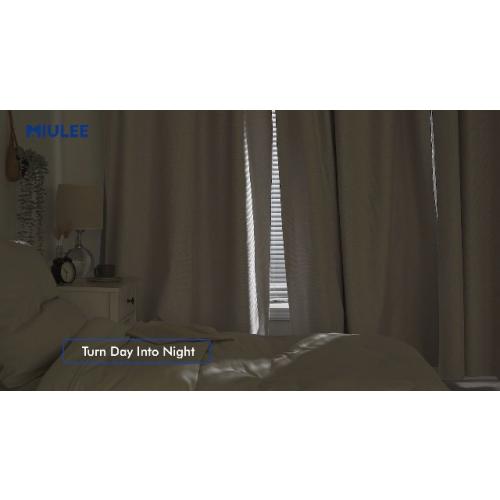 Beige , 2 Panels MIULEE 100% Blackout Curtains 90 inches Long Linen Curtains & Drapes for Bedroom Back Tab Living Room Darkening Full Black Out Window Curtain Panels Rod Pocket, Beige, 2 Panels Set