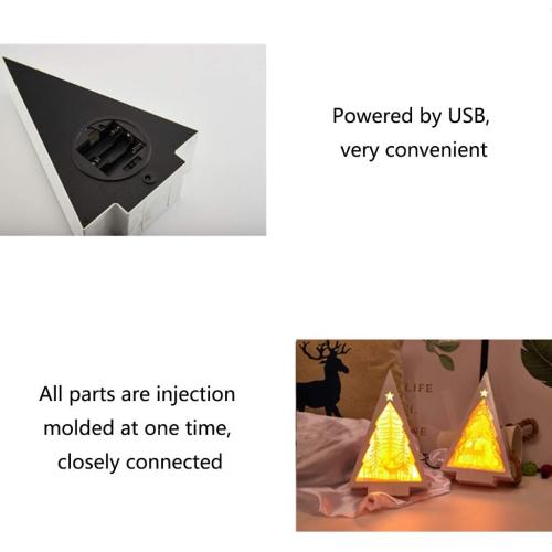 Creative Desktop Lamp, 3D Shadow Box, USB and Battery Powered, Papercut Night Lights, for Kids Nursery Room and Adults Bedroom (Color : Style 4)