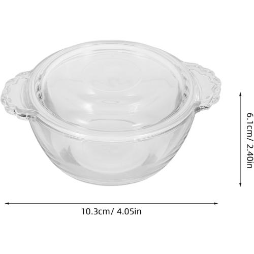 Generic Glass Food Steamer, Steamed Egg Bowl Cover, Microwave Egg Cooker for Home Kitchen, Heat Resistant Glass Mixing Bowl for Pudding and Milk Dessert