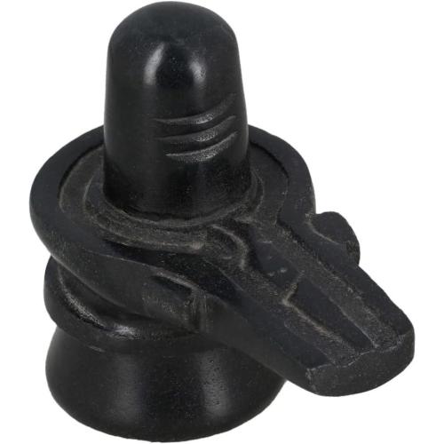 StonKraft Marble Shiva Lingam Shiv Ling Idol Murti Statue Adiyogi (Black Lingam)
