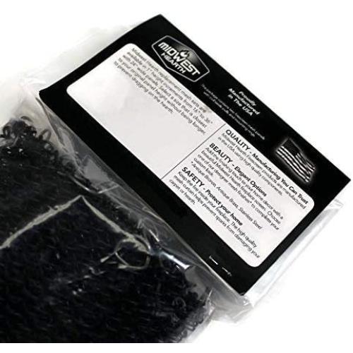 Midwest Hearth Fireplace Screen Mesh Curtain 26 High (Made in USA) Two 24 Wide Panels (Black)