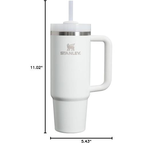 STANLEY Quencher H2.0 Tumbler with Handle and Straw 30 oz | Flowstate 3-Position Lid | Cup Holder Compatible for Travel | Insulated Stainless Steel Cup | BPA-Free | Frost
