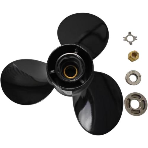 48-77342A45 Propeller 13 3/4 X 15 for Mercury Outboard 40 50 60 70 75 80 90 100 115 125 140 HP Boat Motor Engine Aluminum Prop 15 Spline Tooth RH with Flo-Torq II Hub Kit