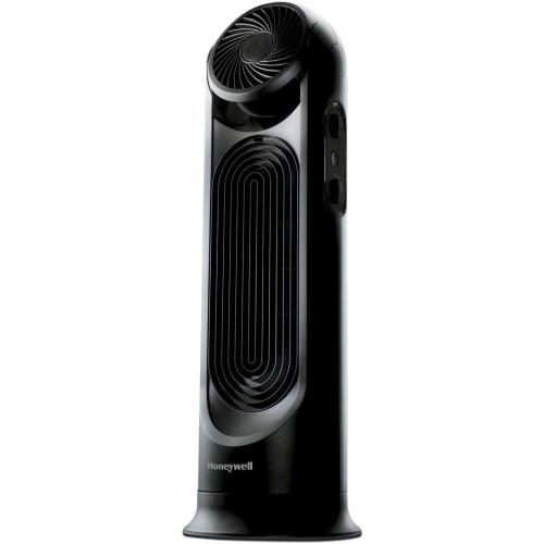 Honeywell TurboForce Tower Fan, 2-in-1 Fan with 6 speeds, quiet operation quality. Stylish Tower Fan for home, room, bedroom or home office - Black, HYF502