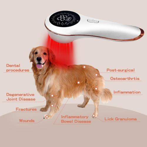 Red Light LLLT Cold Laser Therapy for Pet Dogs Cats Horses Vet, Near Infrared Light Therapy Device for Muscle & Joint Pain Relief Wound Healing Care Reduces Inflammation with Upgrade Protective Cover