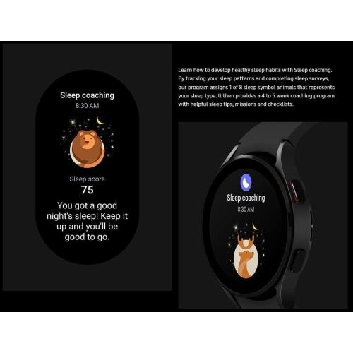 Samsung Electronics Galaxy Watch 4 44mm R870 Smartwatch GPS WiFi Bluetooth (International Model) (Black), (SM-R870)