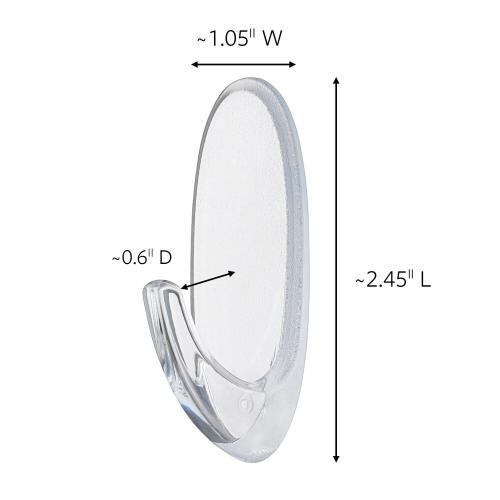 4 packs of Command Outdoor Medium Clear Wall Hooks, 5 Hooks and 6 Command Strips, Damage Free Hanging Wall Hooks for Hanging Outdoor Wall Decor with Weather Resistant Strips, Holds up to 2 lb