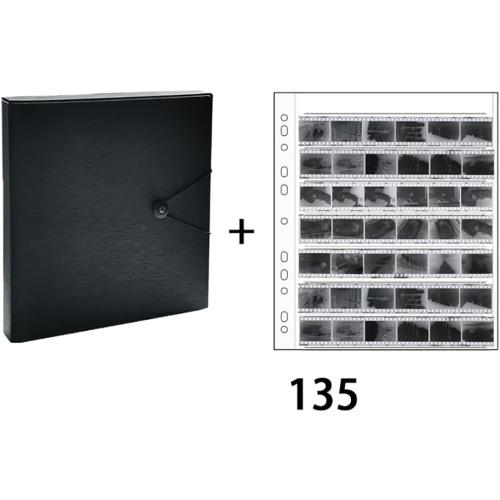 Light-Proof UV-Proof Film Storage Box - Acid-Free Bags Included, Fits 120 and 135 Film for Image Preservation (135)